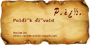 Polák Évald névjegykártya